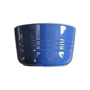Le Creuset Small Ramiken 4 oz. Solid Blue Color Vintage Stackable Small Cup Bowl